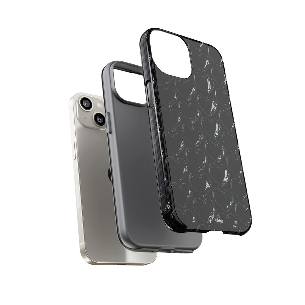 Black Pop Hearts Tough Case