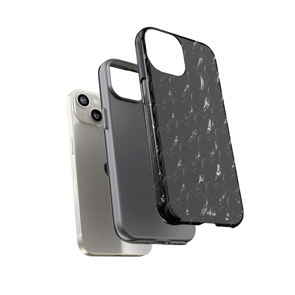Black Pop Hearts Tough Case