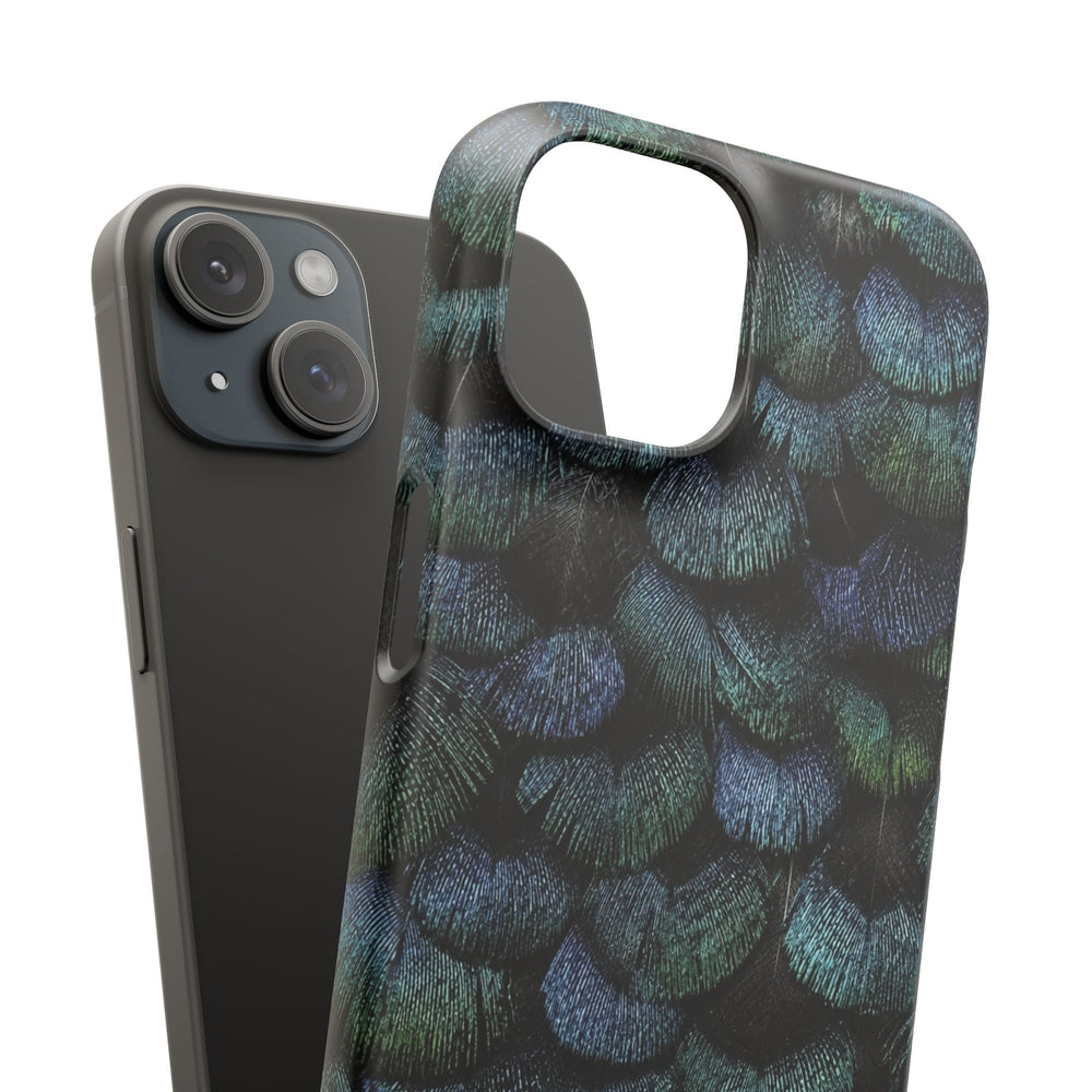 Iridescent Feather Snap Case