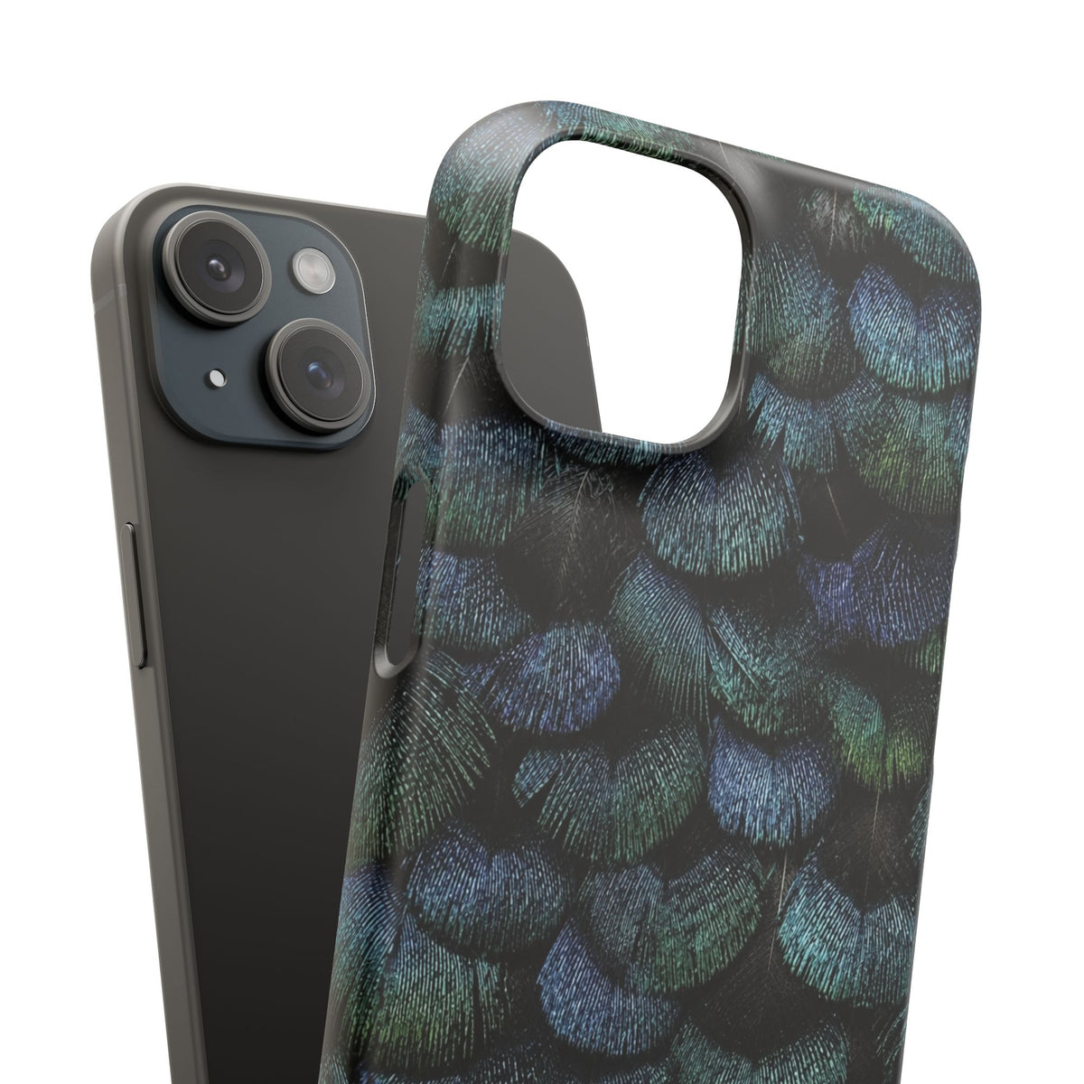 Iridescent Feather Snap Case