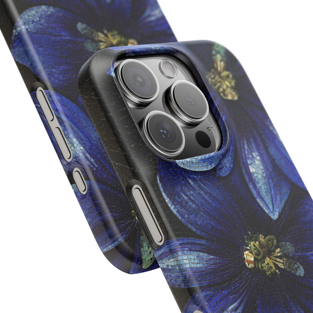 Blue Floral Snap Case