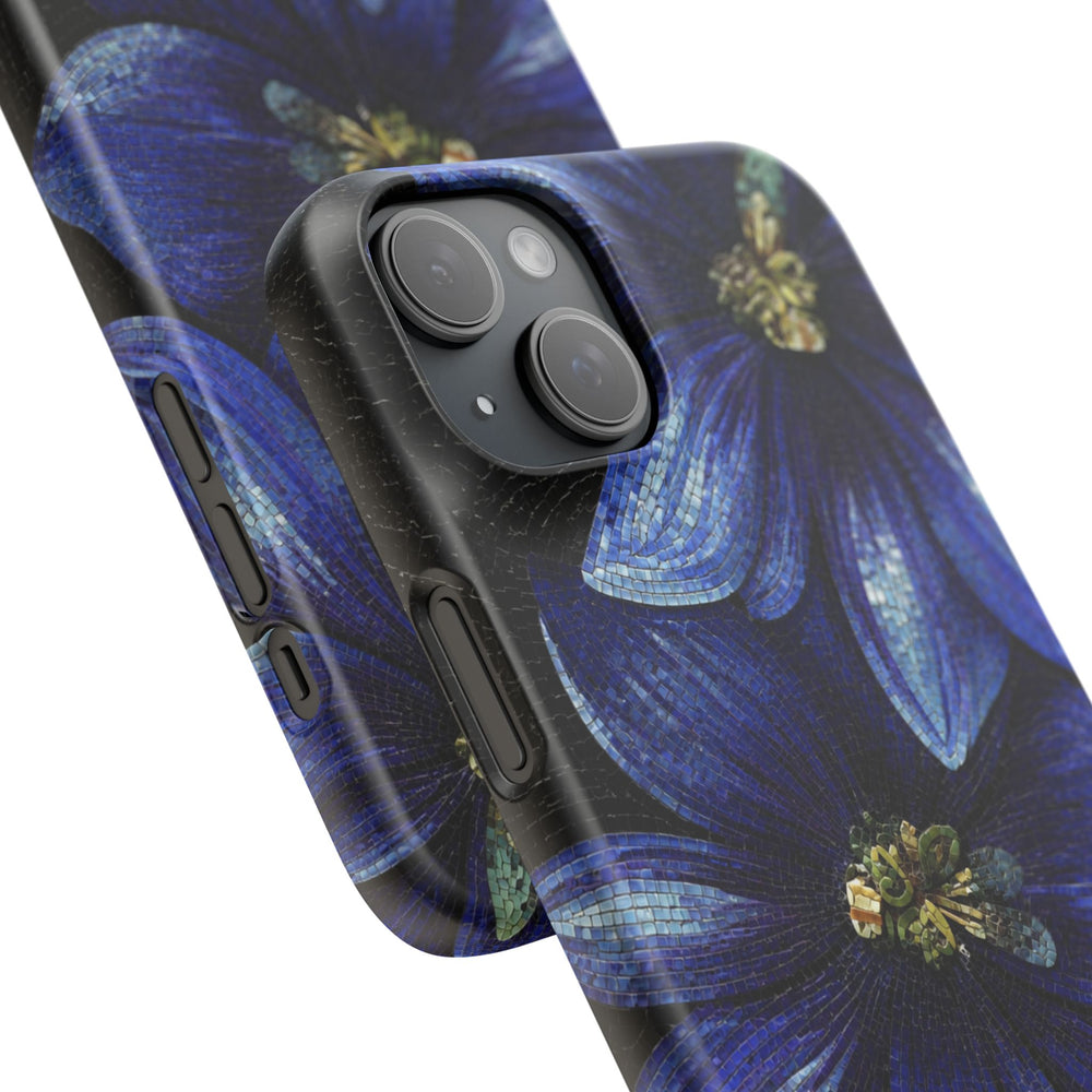 Blue Floral Snap Case