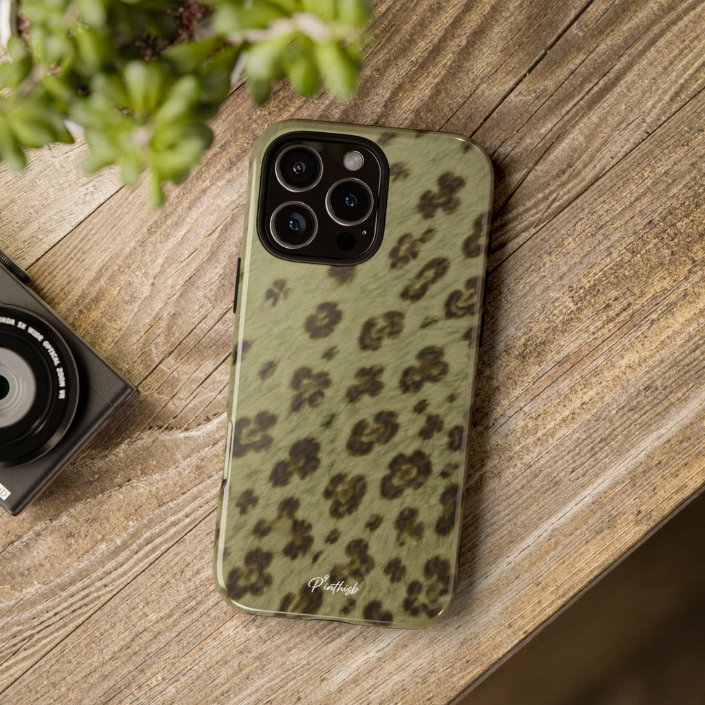 Olive Leopard Print Tough Case