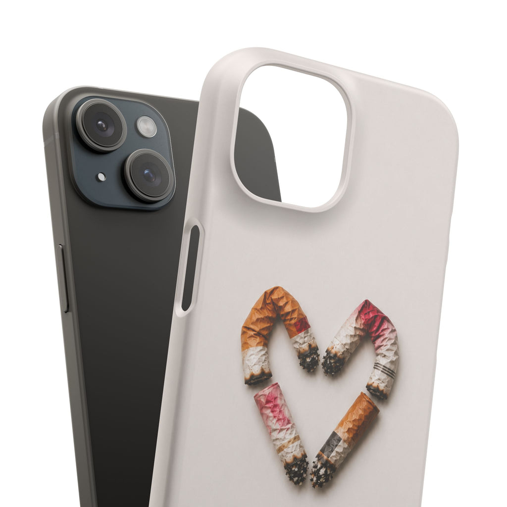 Cigarette Butts Heart Snap Case