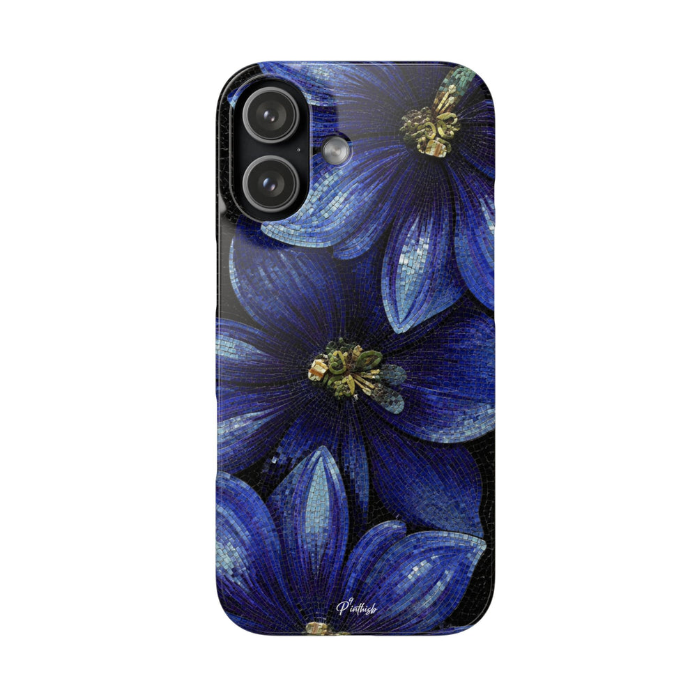 Blue Floral Snap Case