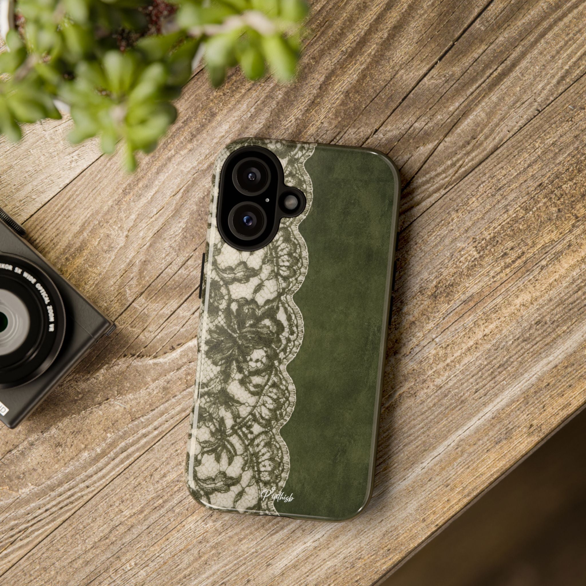 Olive Lace Tough Case