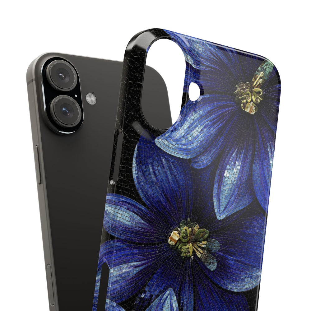 Blue Floral Snap Case