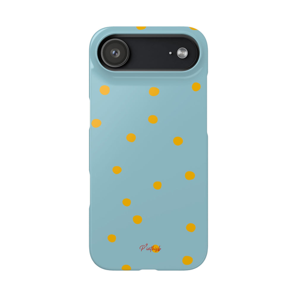 Blue & Yellow Polka Dot Snap Phone Case