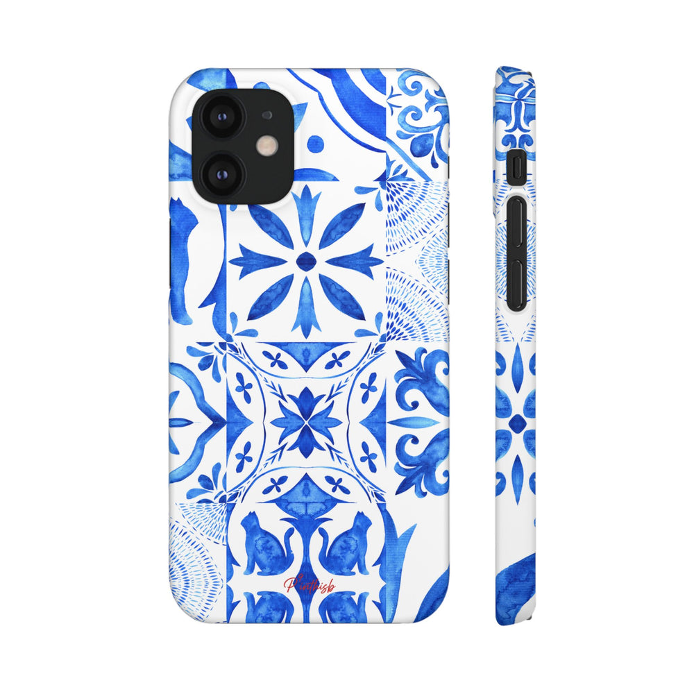 Blue Tile Pattern Snap Phone Case