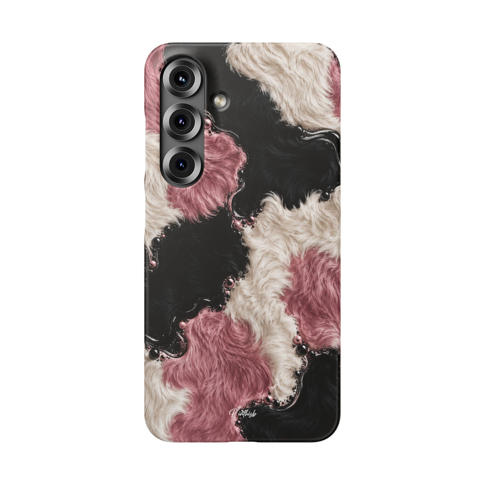 Cow Print Swirl Snap Case