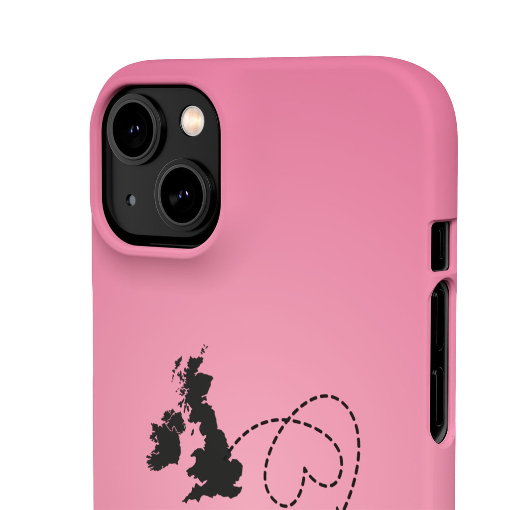 UK to Albania Pink Snap Phone Case