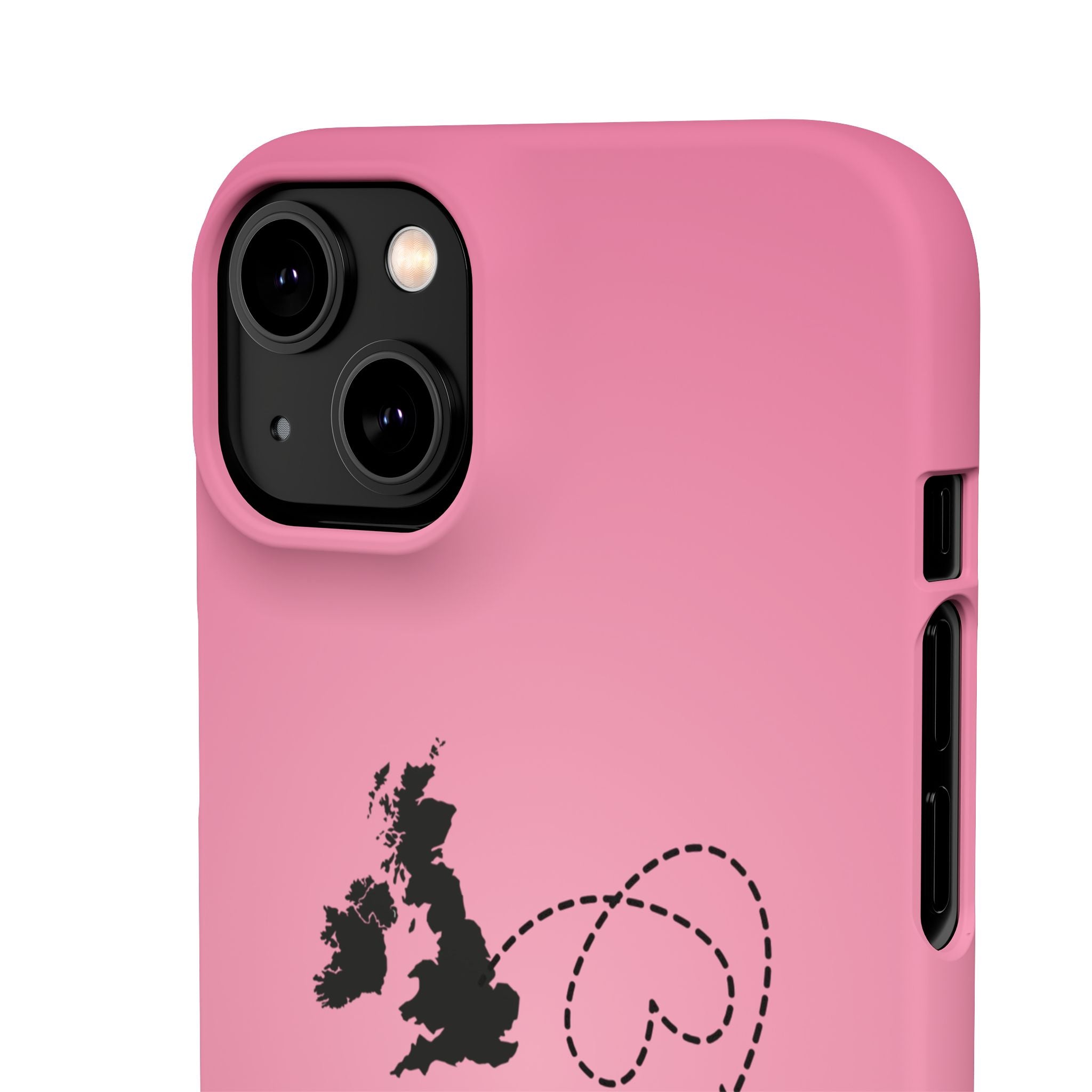 UK to Albania Pink Snap Phone Case