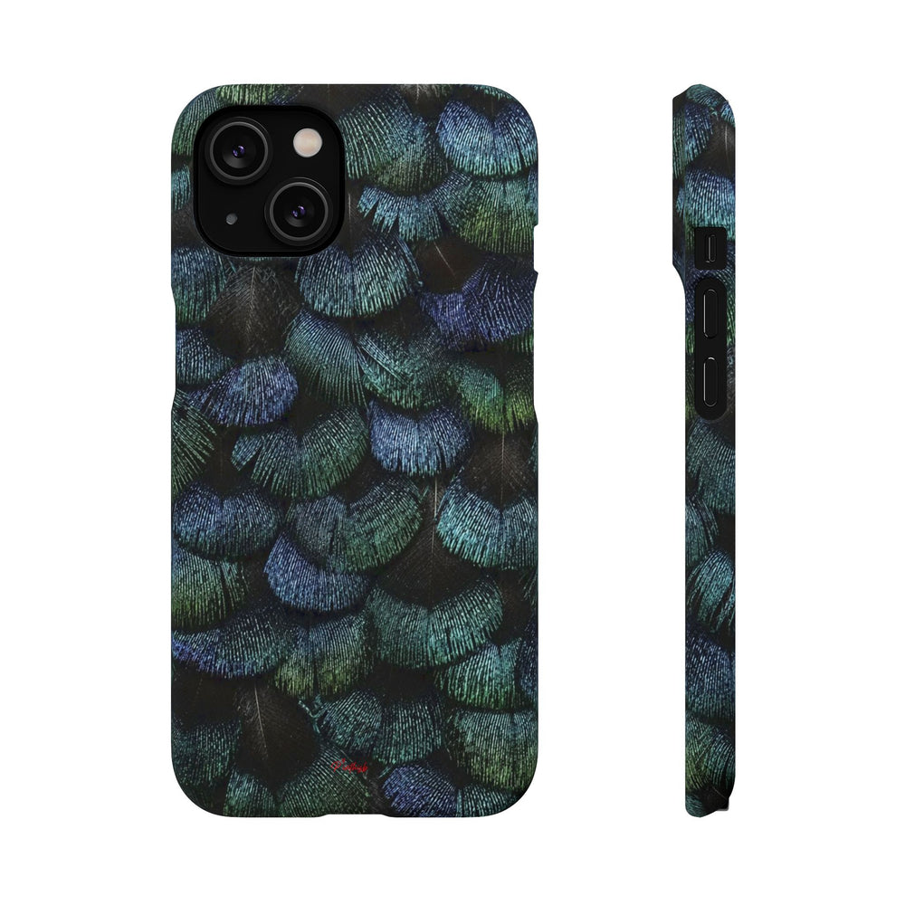 Iridescent Feather Snap Case