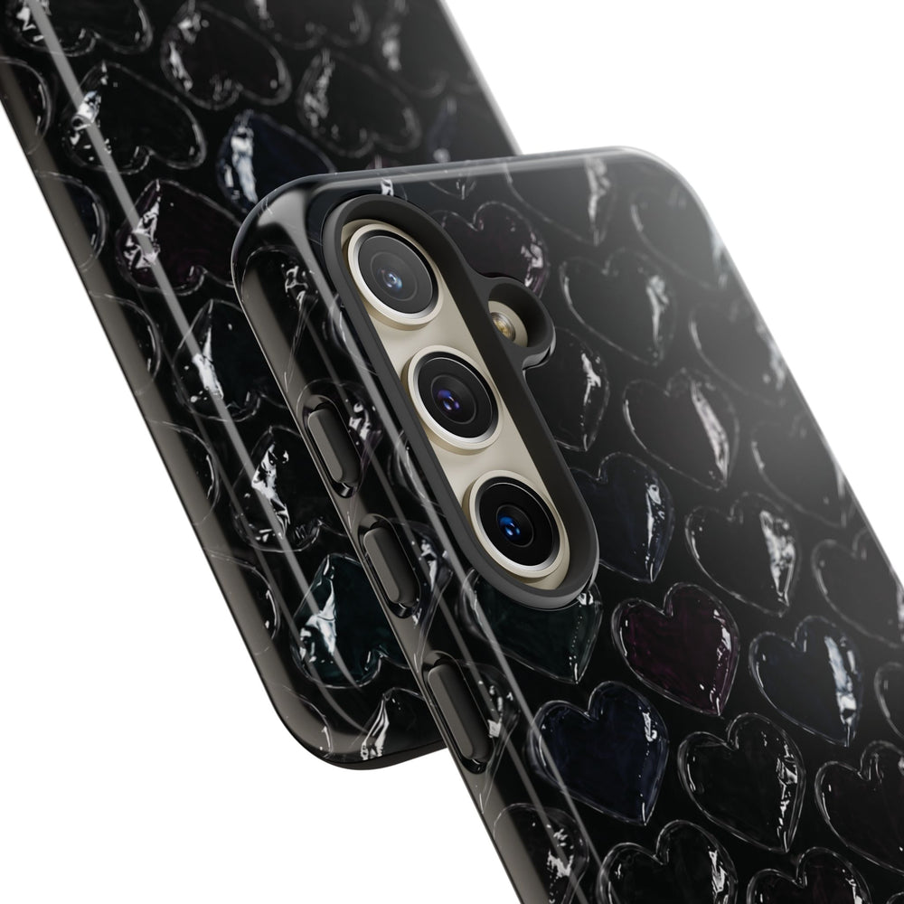 Black Pop Hearts Tough Case