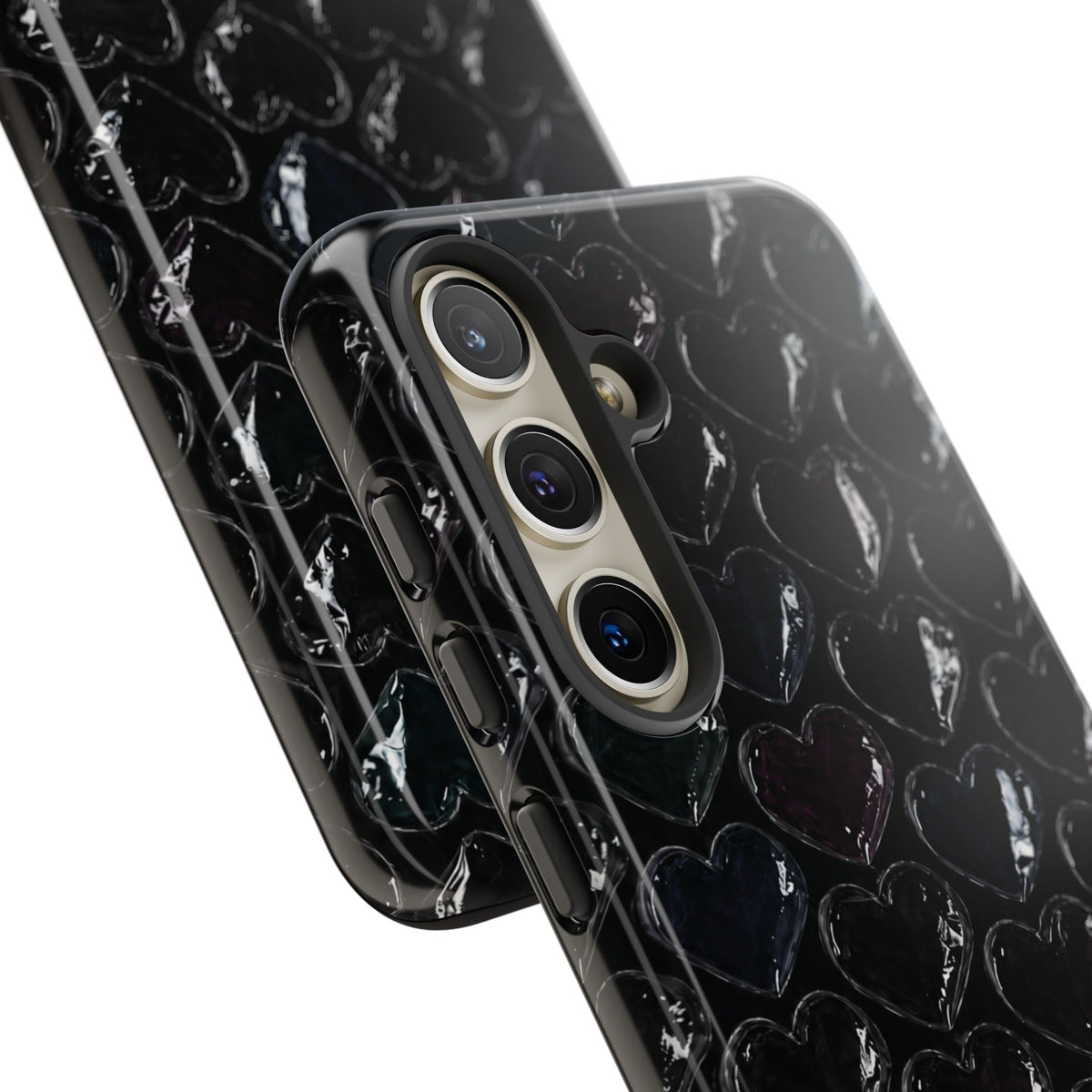 Black Pop Hearts Tough Case