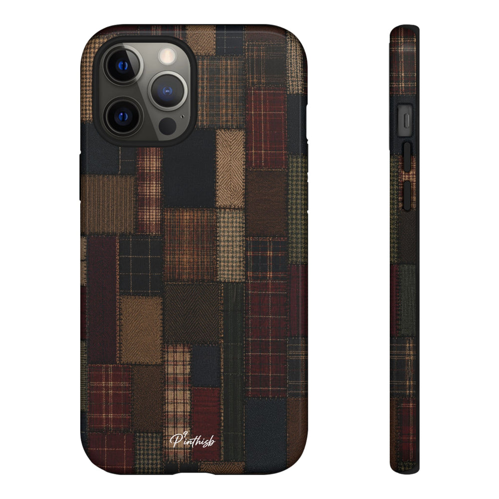 Plaid Patchwork Tough Phone Case