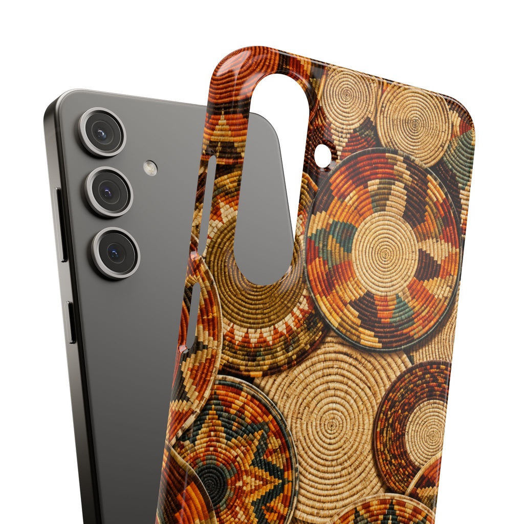 Bohemian Woven Basket Pattern Snap Case