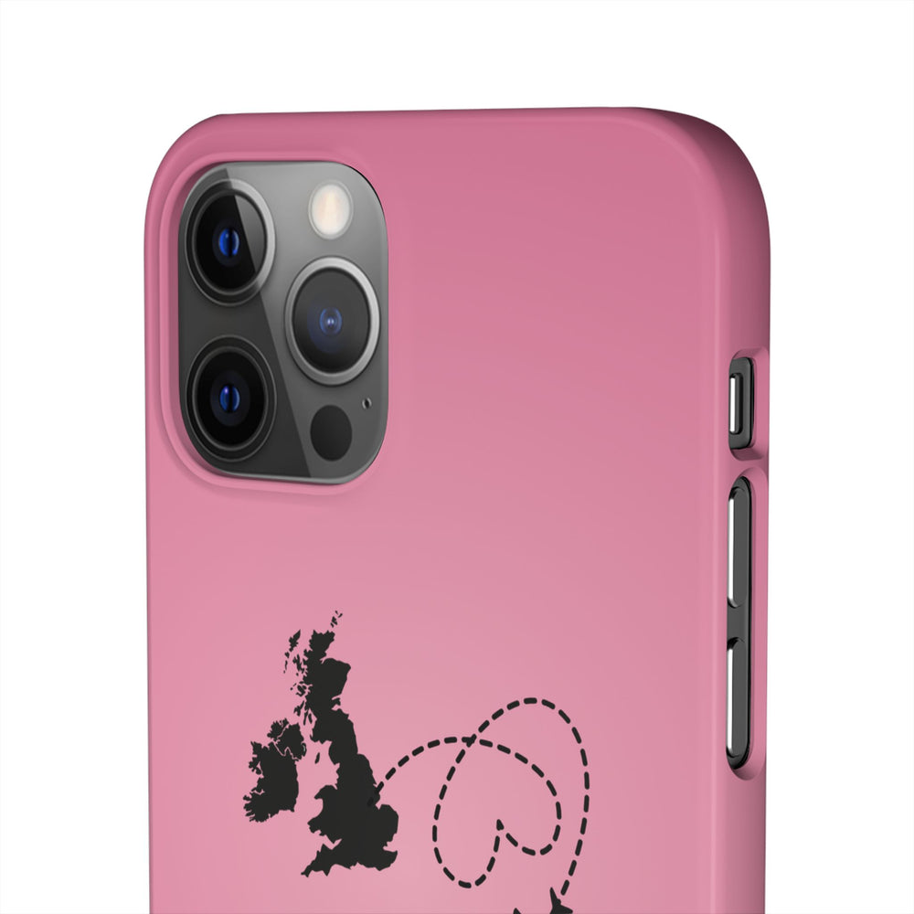 UK to Albania Pink Snap Phone Case