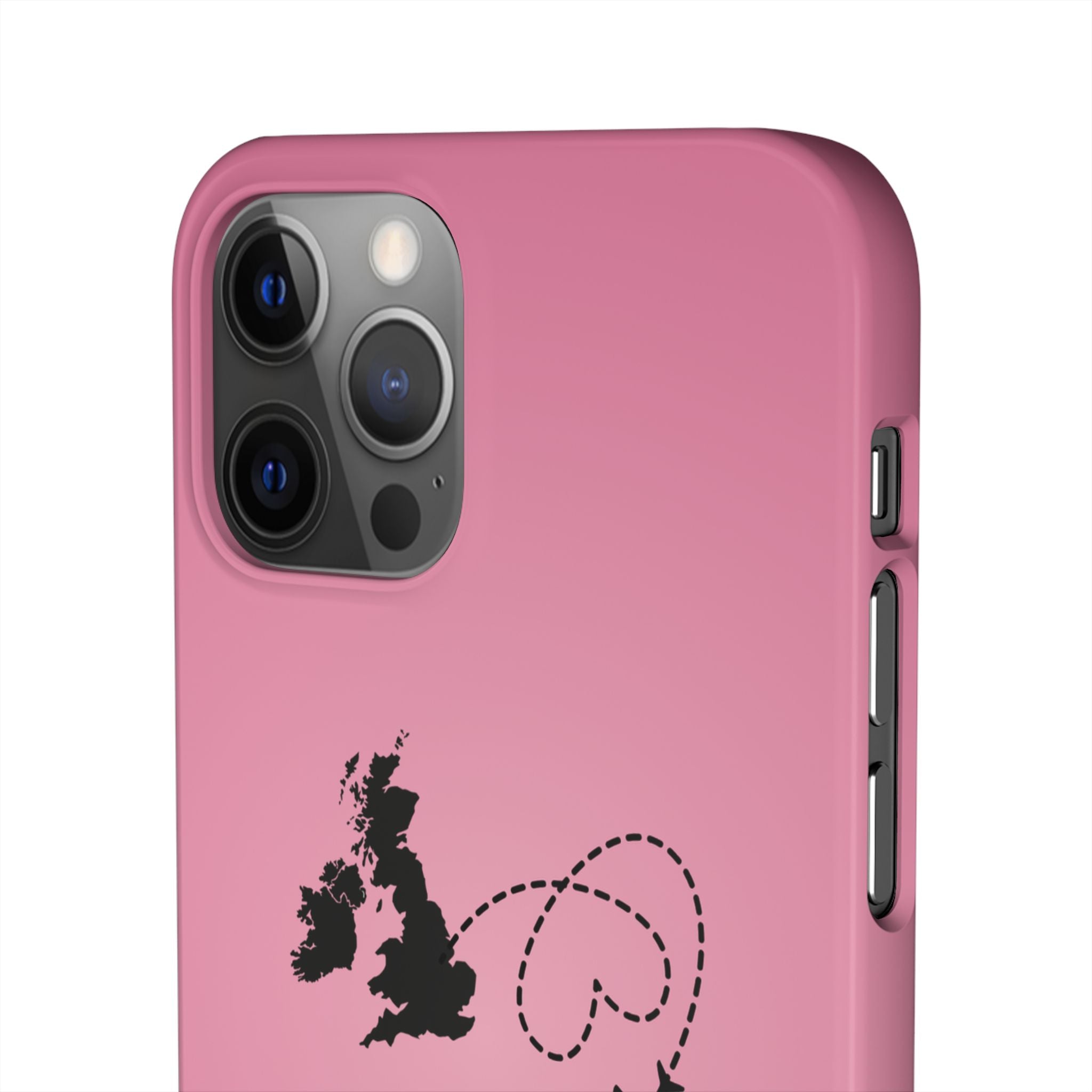 UK to Albania Pink Snap Phone Case