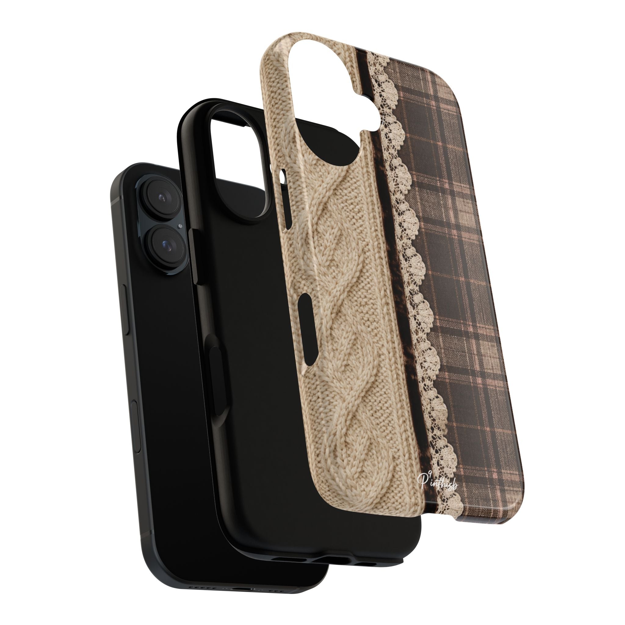 Cozy Plaid Knit Tough Phone Case
