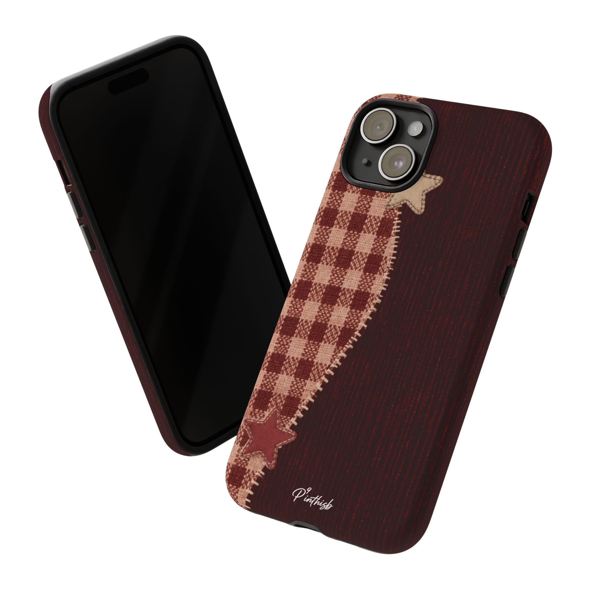 Rustic Plaid Stars Phone Case