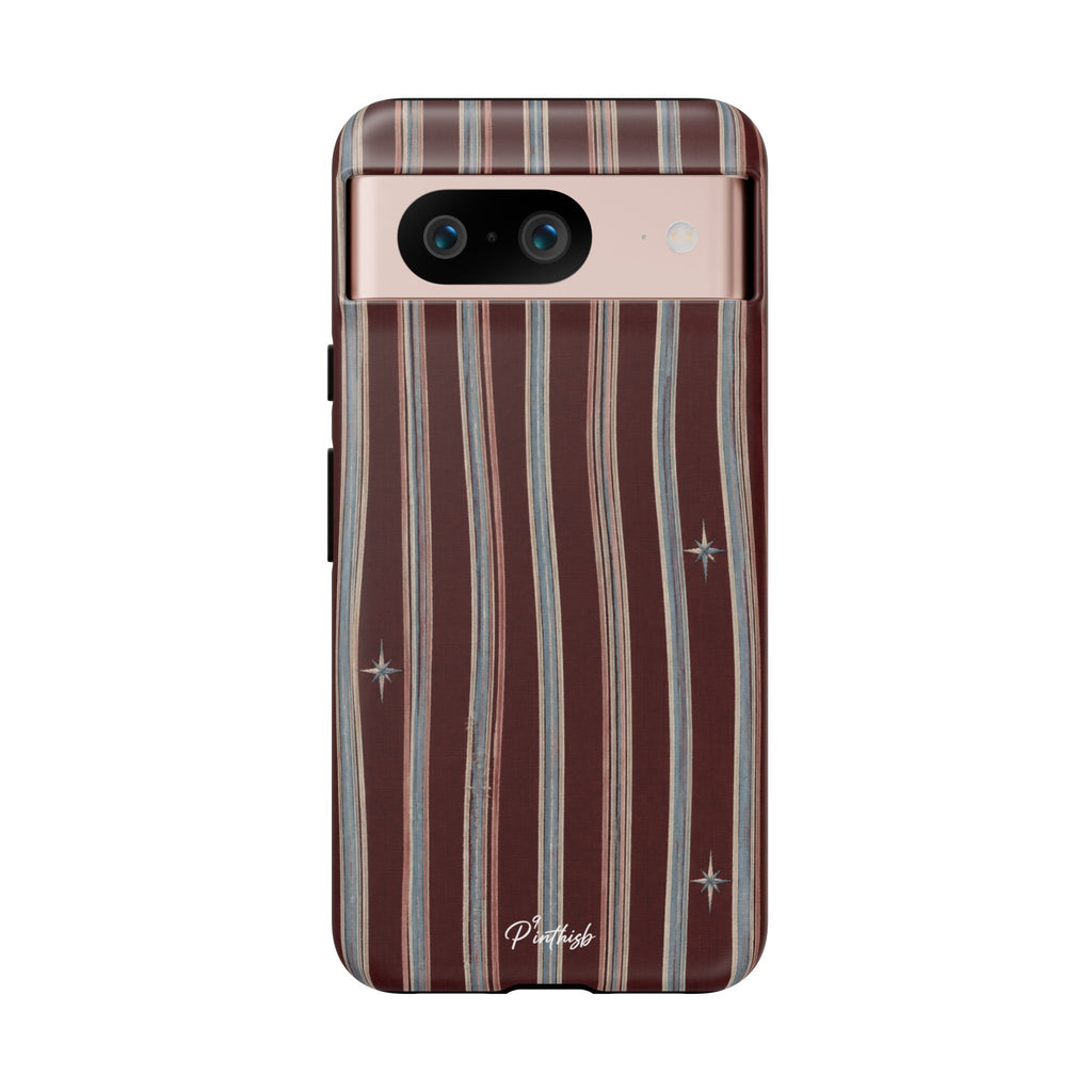 Retro Red & Cream with Star Accents Phone Case