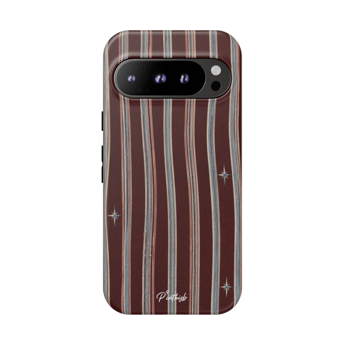 Retro Red & Cream with Star Accents Phone Case
