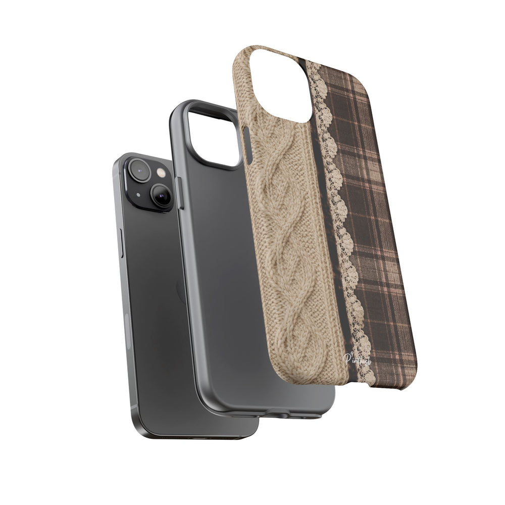 Cozy Plaid Knit Tough Phone Case