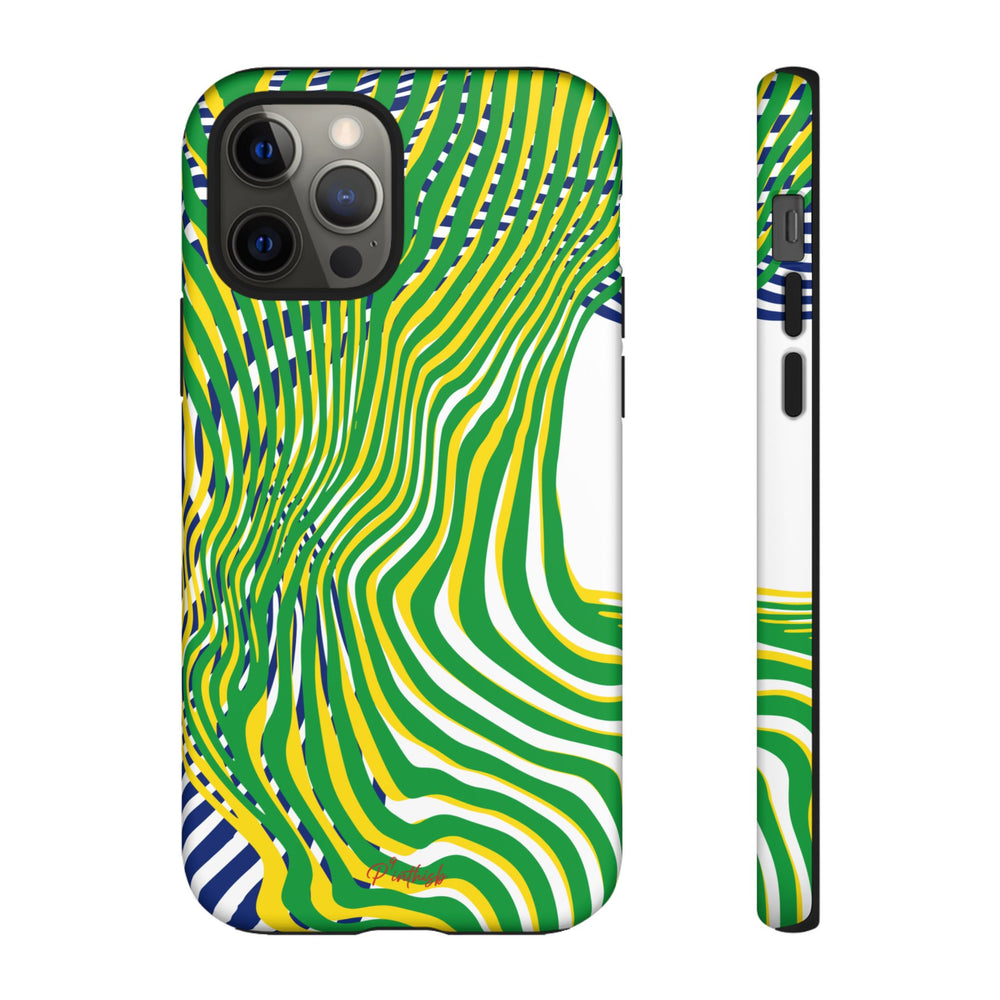 Abstract Green Wave Phone Case