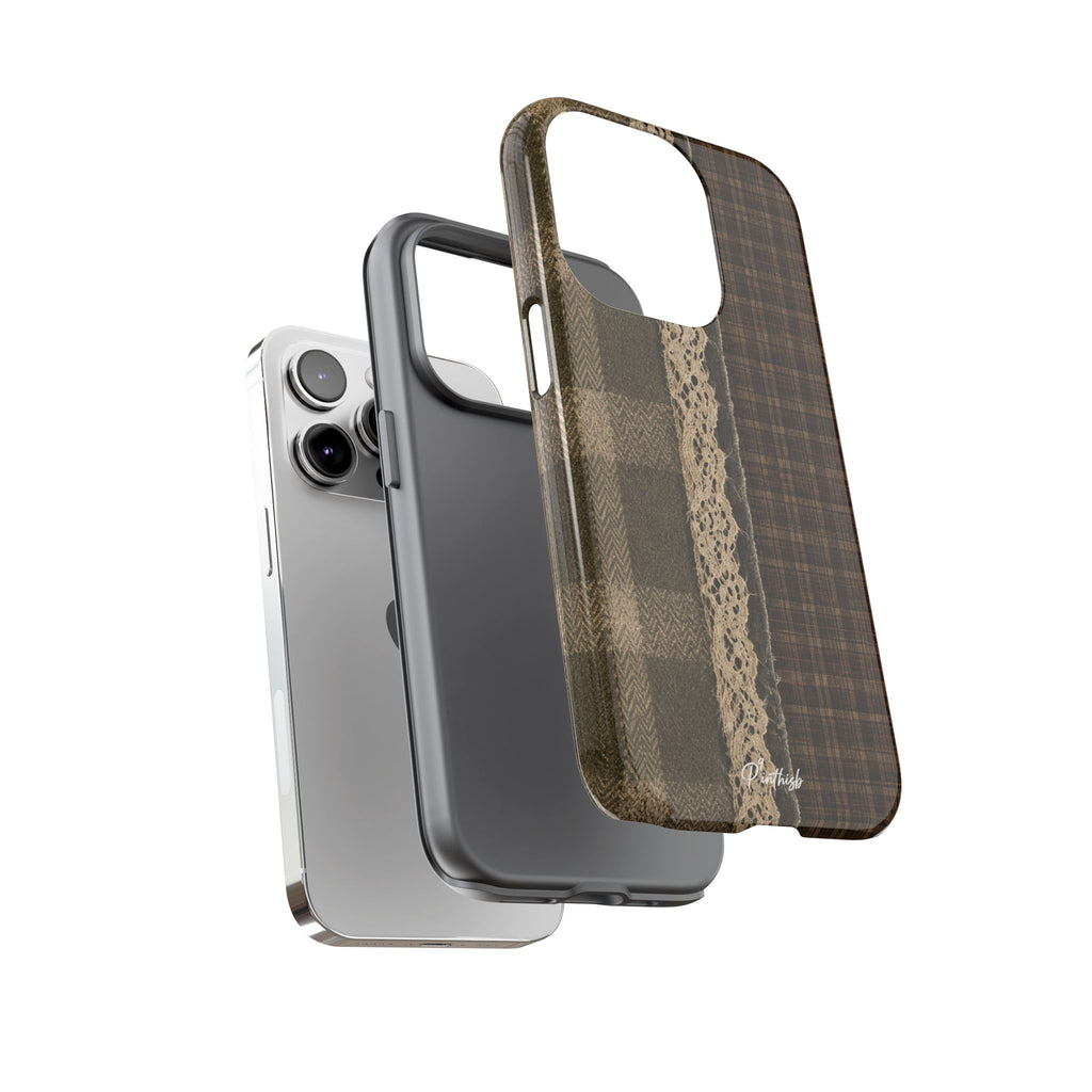 Plaid Lace Tough Phone Case