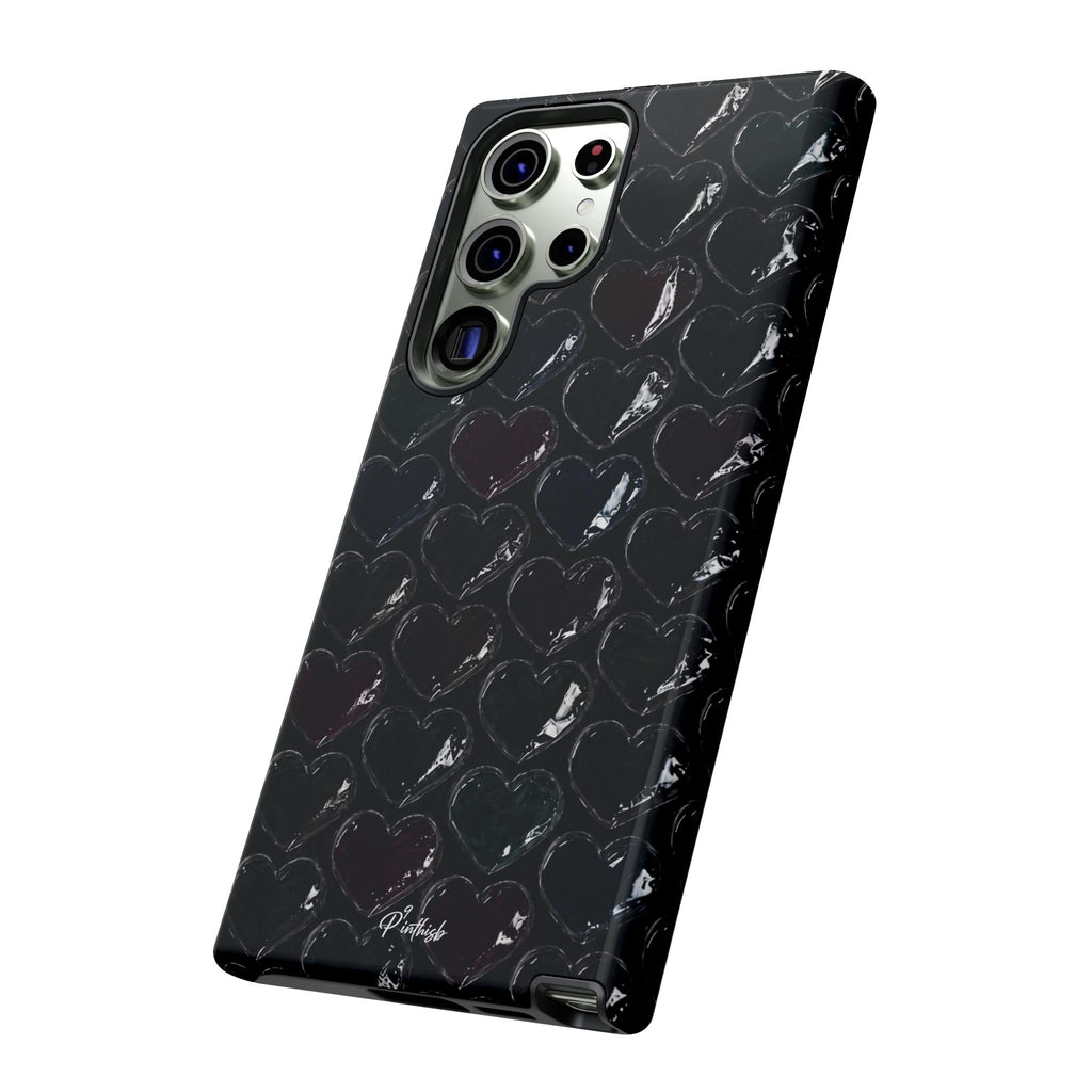 Black Pop Hearts Tough Case