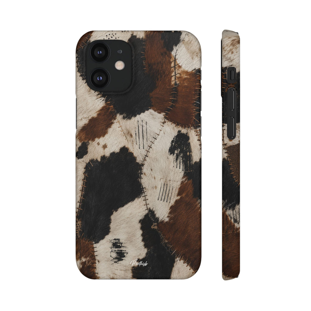 Brown & Black Animal Print Snap Case