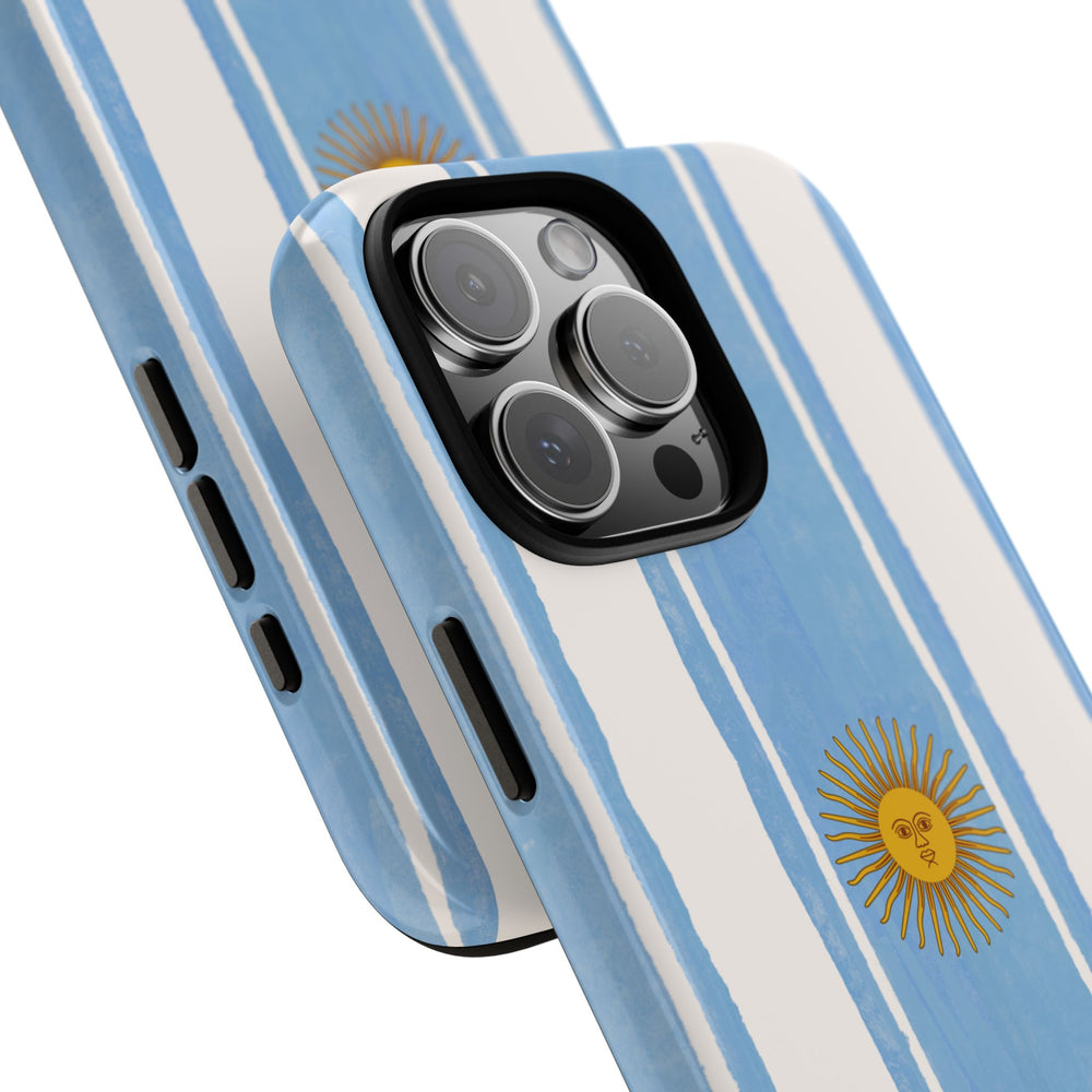 Argentina Flag Tough Phone Case – Blue White Striped Sun Protector