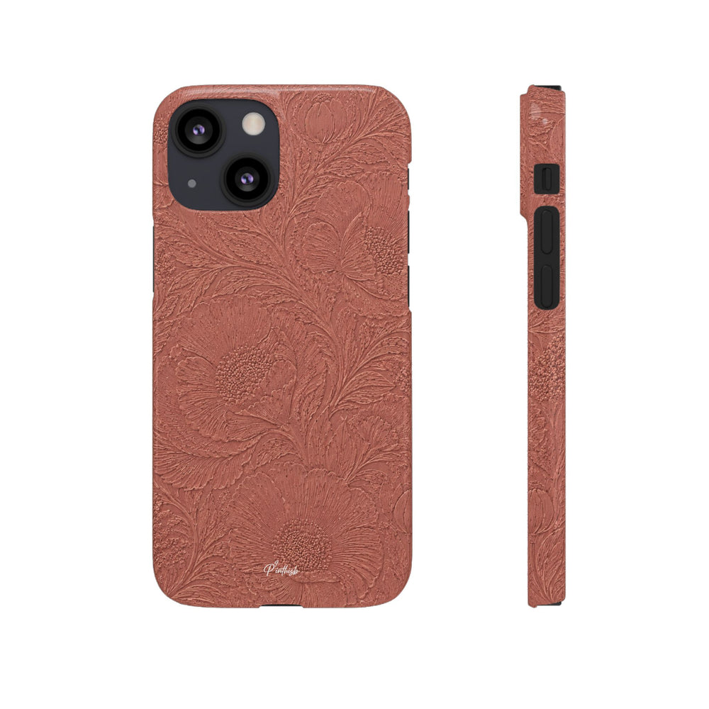 Embossed Floral Snap Case