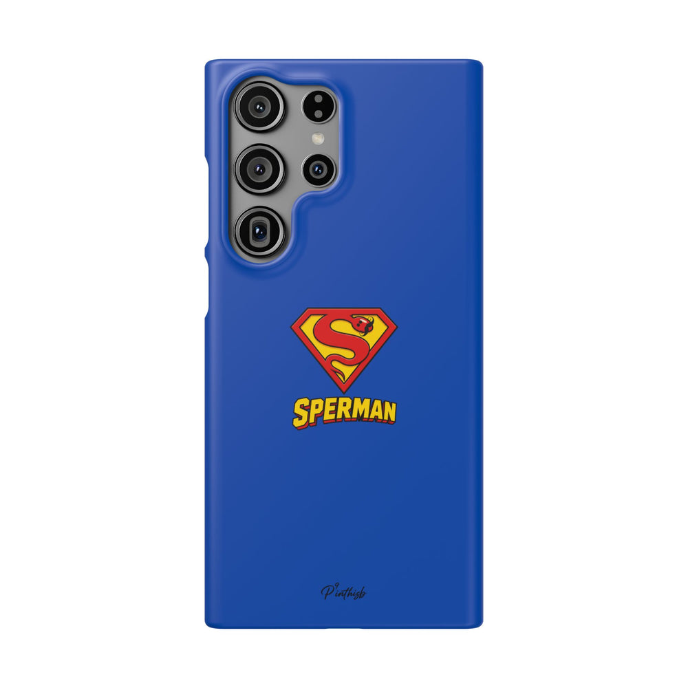 "SPERMAN" Parody Logo Snap Phone Case
