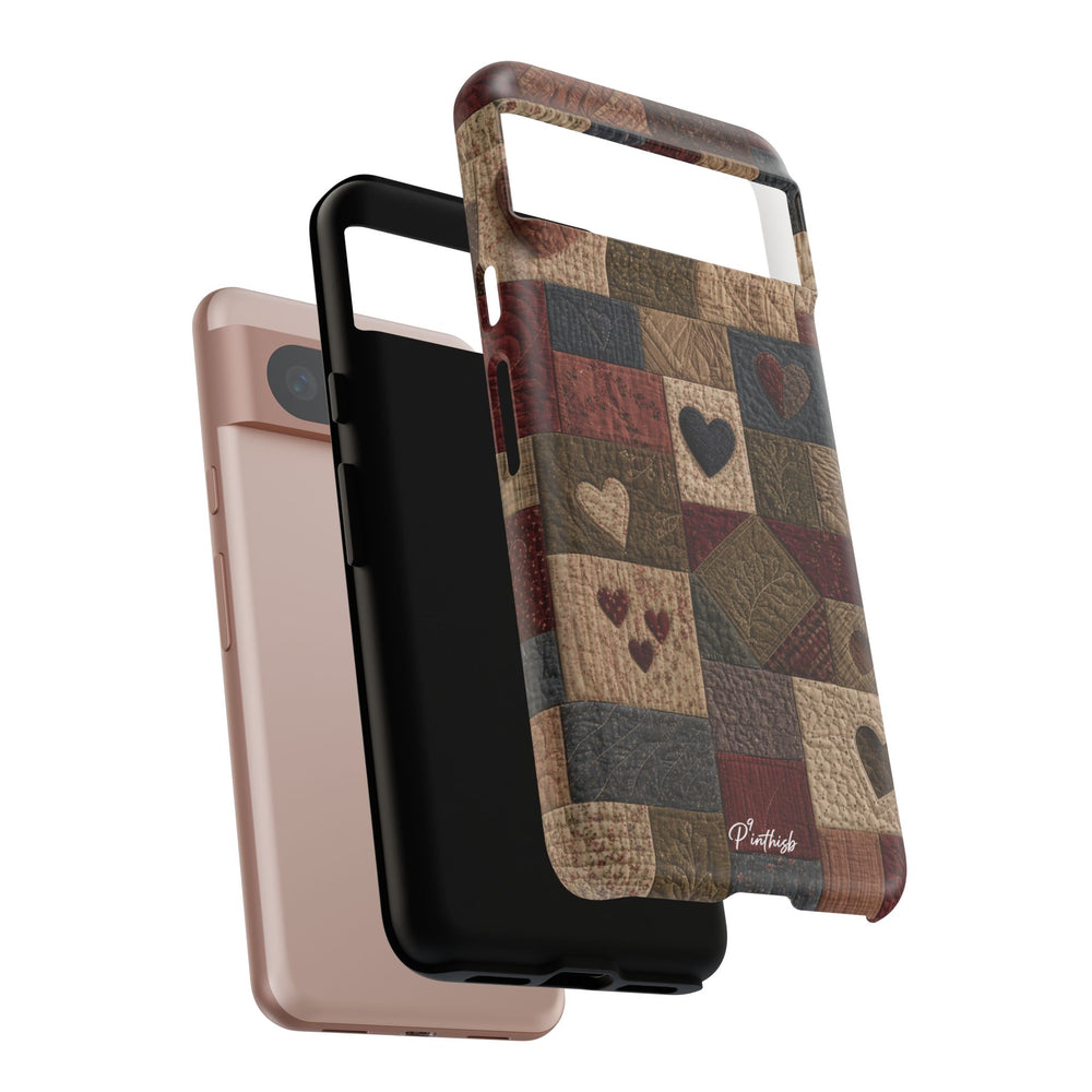 Patchwork Hearts Phone Case
