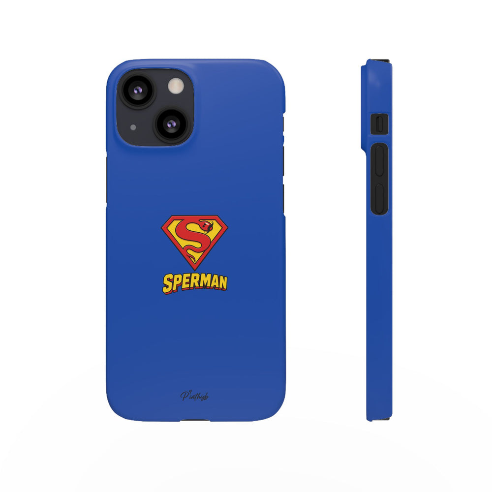 "SPERMAN" Parody Logo Snap Phone Case