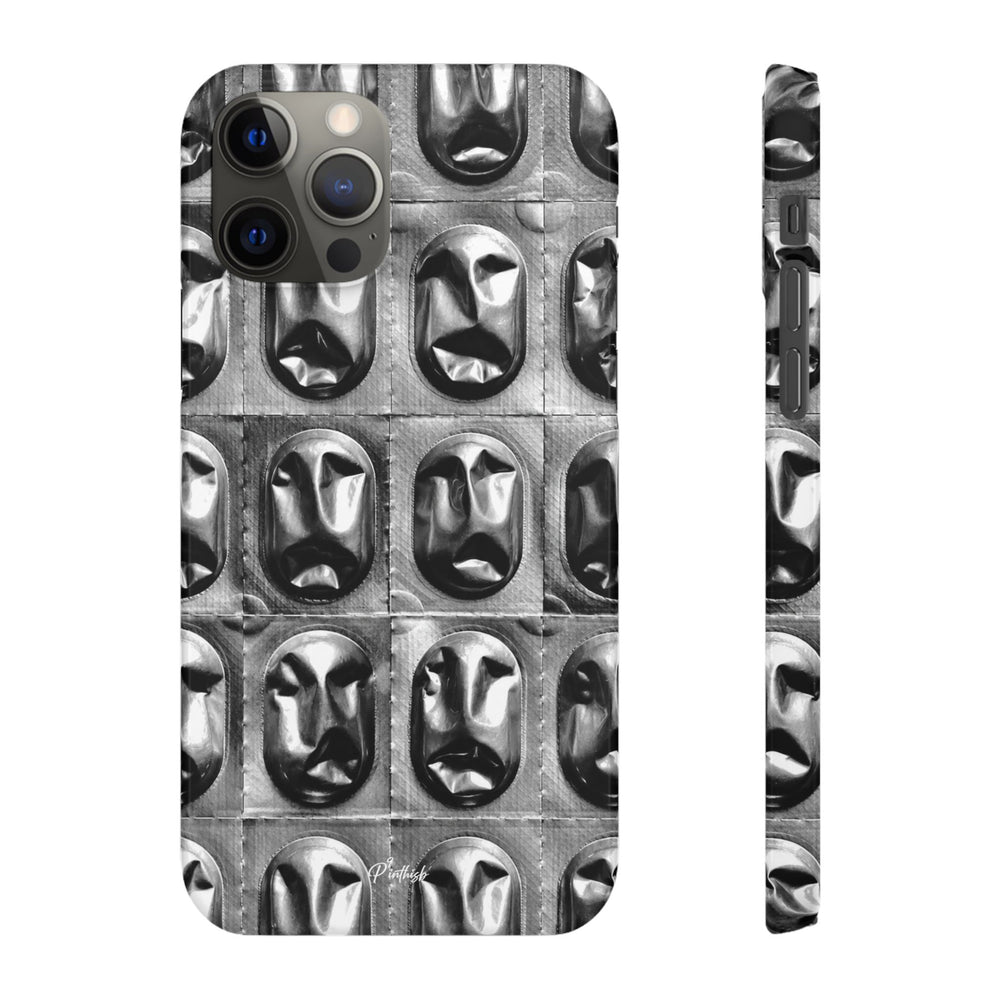 Metallic Mask Grid Snap Case