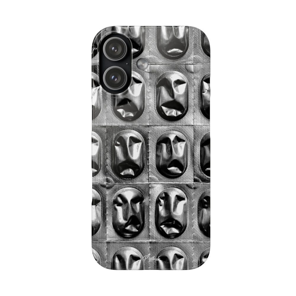 Metallic Mask Grid Snap Case