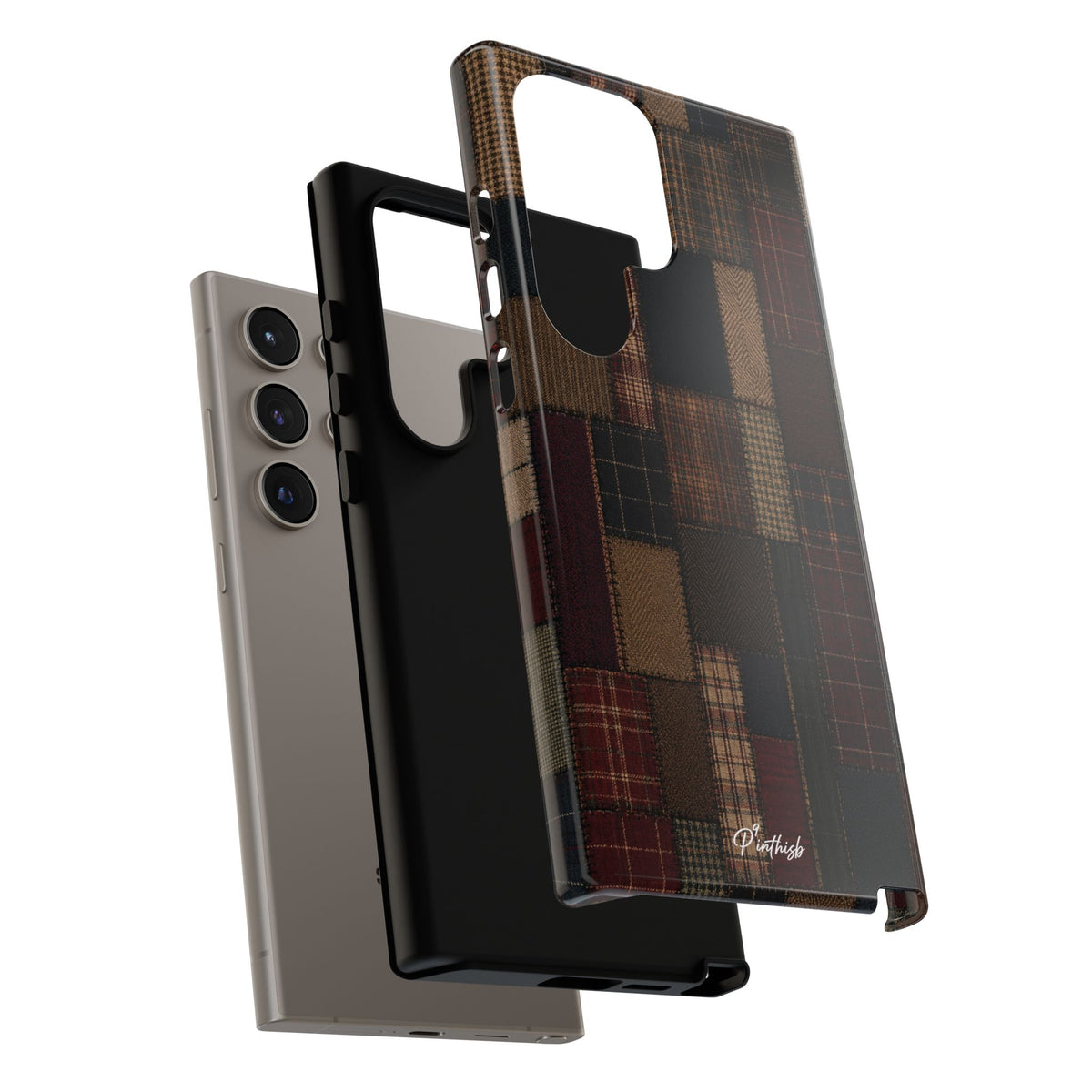 Plaid Patchwork Tough Phone Case