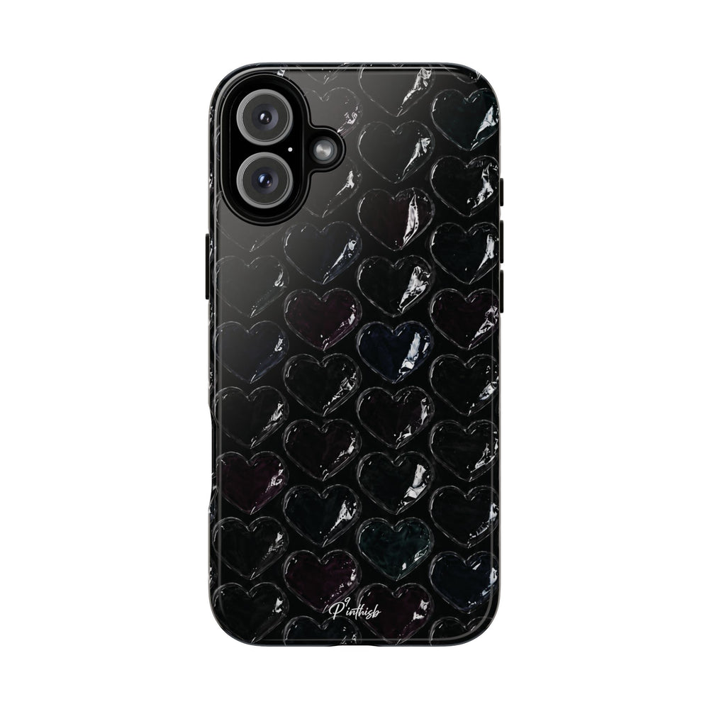Black Pop Hearts Tough Case