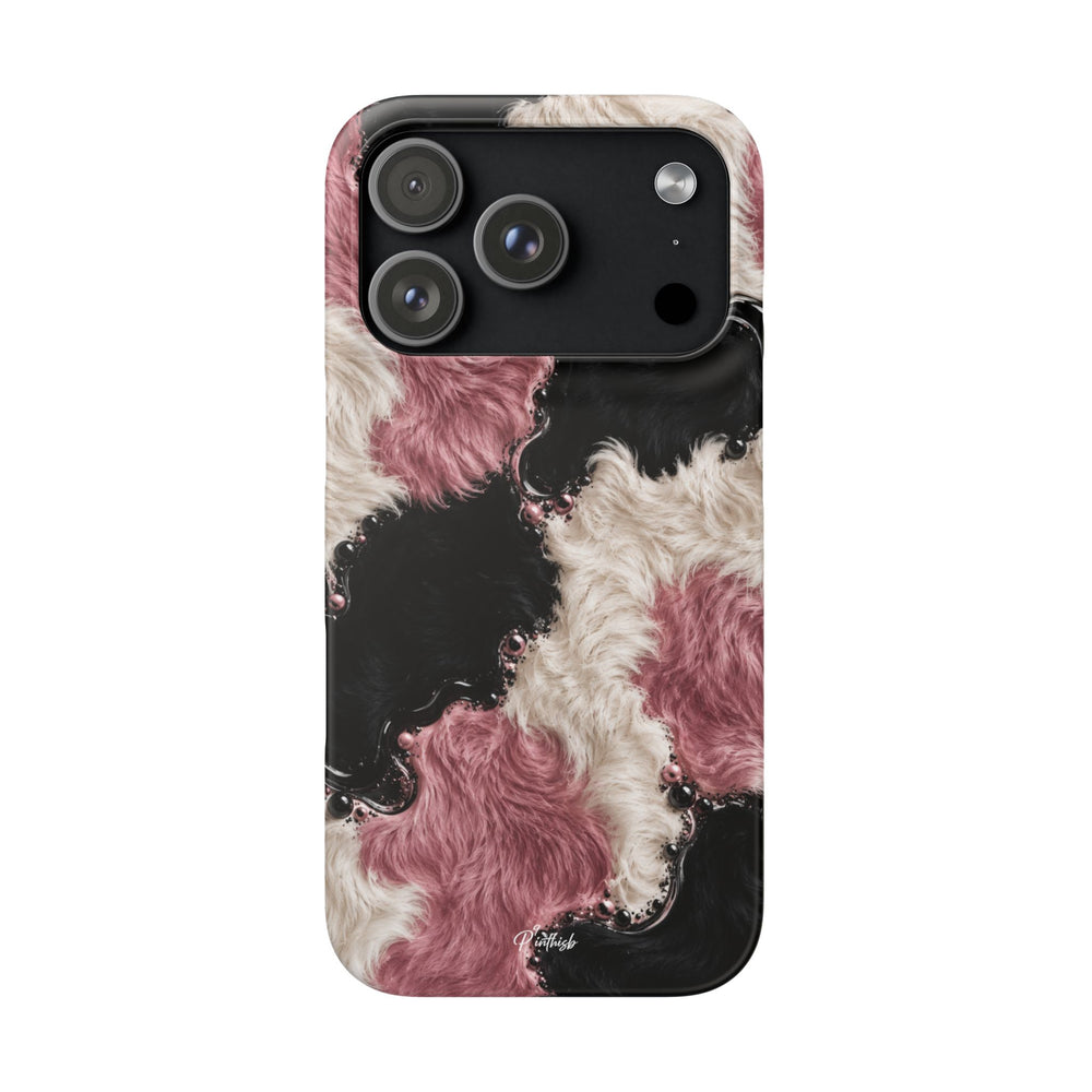 Cow Print Swirl Snap Case