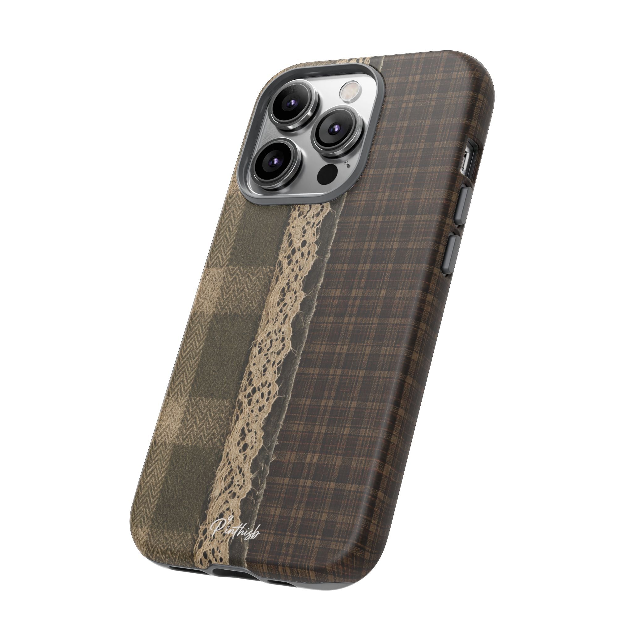 Plaid Lace Tough Phone Case