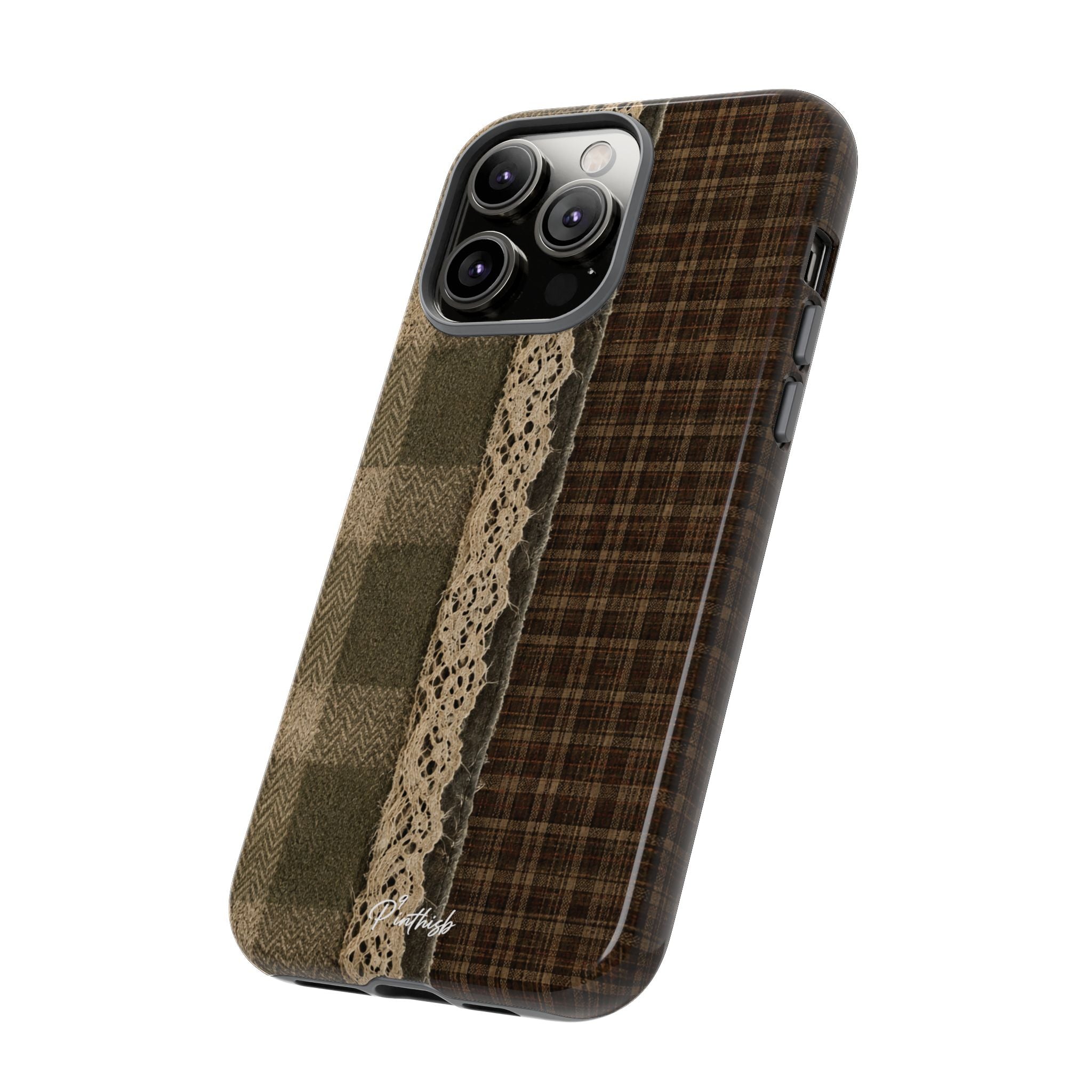 Plaid Lace Tough Phone Case