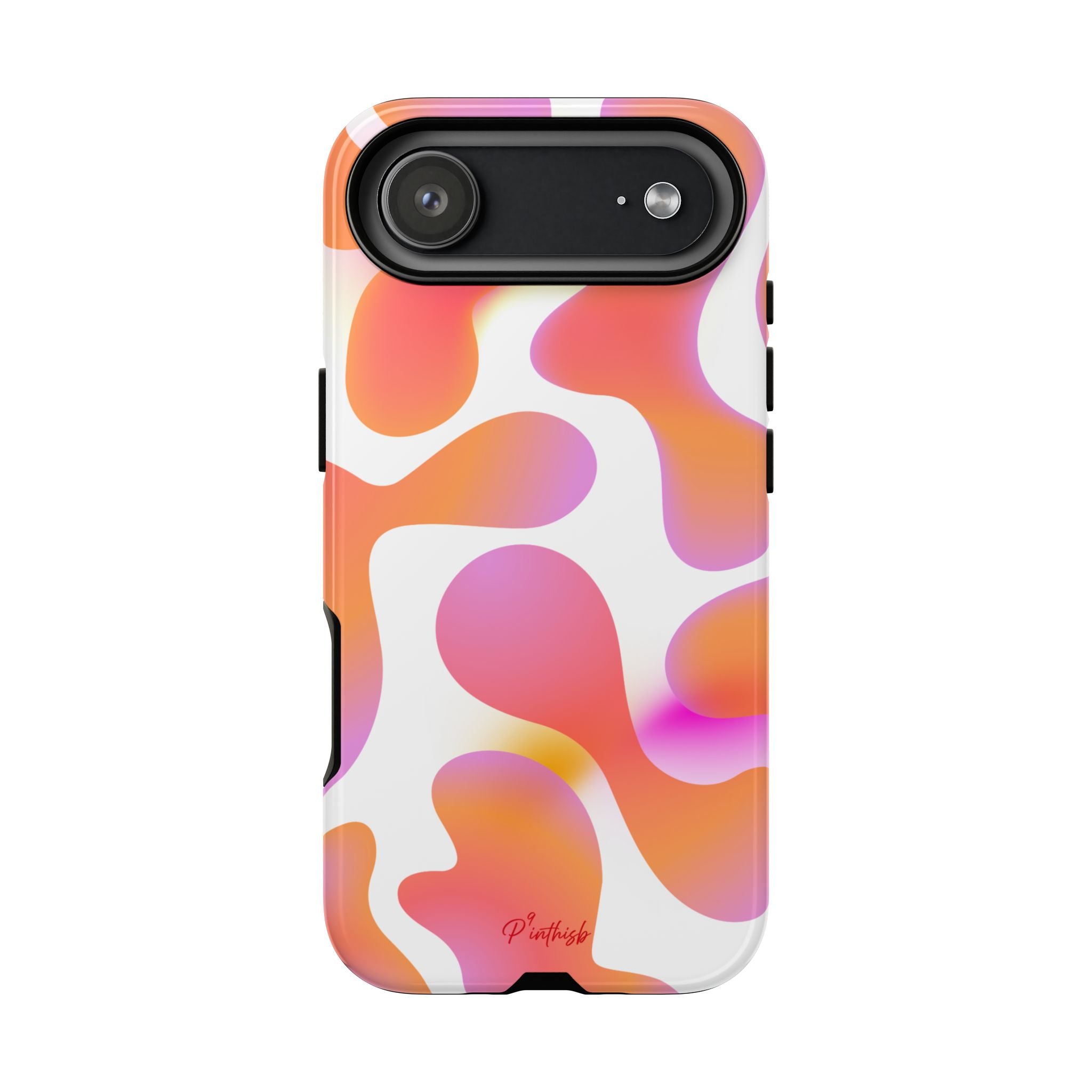 Abstract Orange Pink Camouflage Tough Phone Case