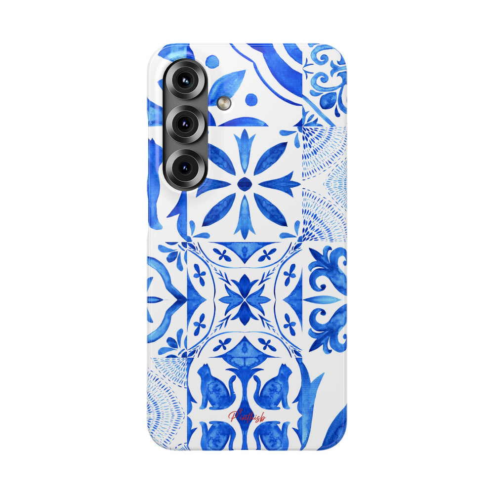 Blue Tile Pattern Snap Phone Case