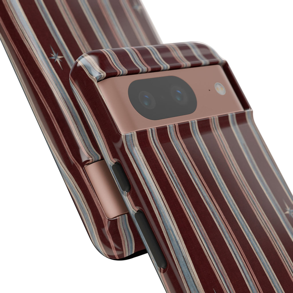 Retro Red & Cream with Star Accents Phone Case