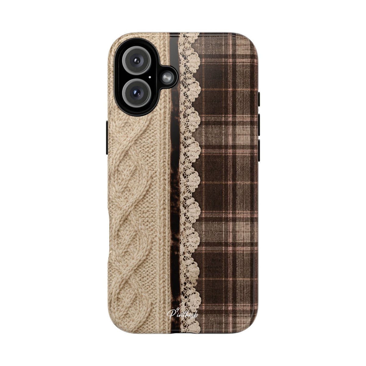 Cozy Plaid Knit Tough Phone Case