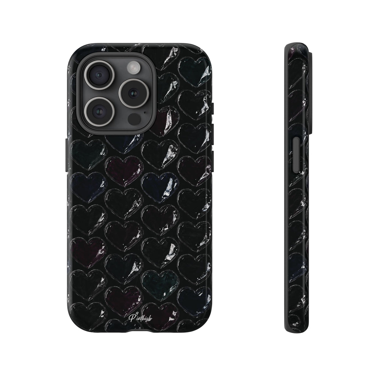 Black Pop Hearts Tough Case