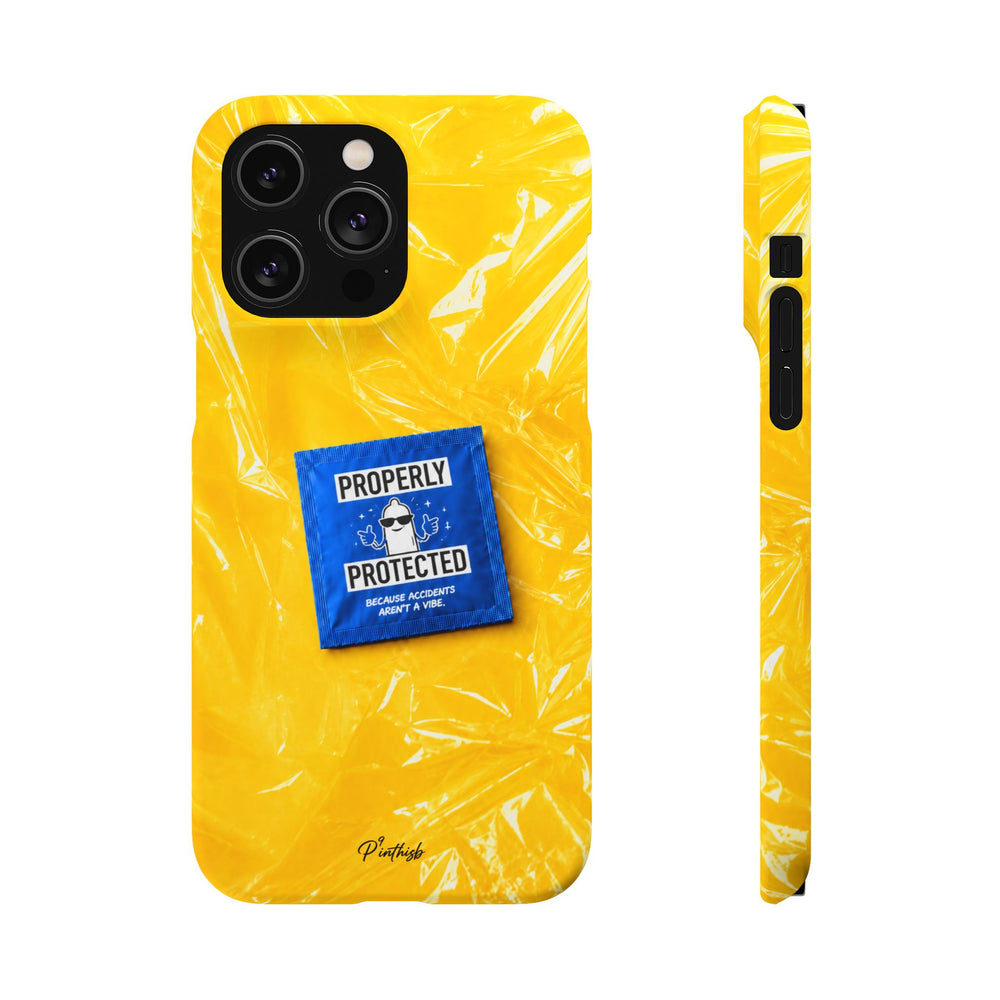 "Properly Protected" Graphic Snap Phone Case